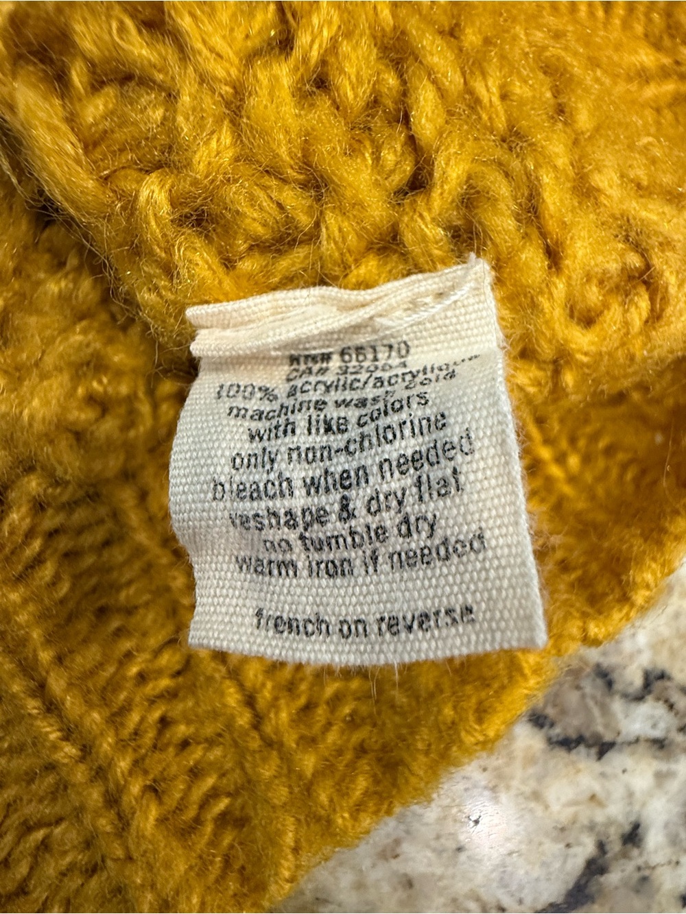 Pins and Needles mustard yellow cable knit pom pom sweater SM - Picture 7 of 13